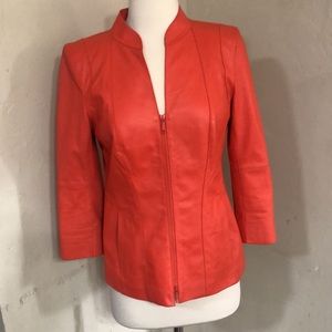 Lafayette 148 leather jacket size 4